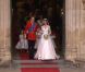 Kate et William sortent de l'abbaye de Westminster, à Londres, après avoir échangé leurs voeux, le 29 avril 2011.