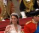 Le Prince William et son épouse Kate Middleton quittent l'abbaye de Westminster pour se rendre à Buckingham Palace le 29 avril 2011