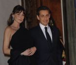 Carla Bruni-Sarkozy et Nicolas Sarkozy, palais de l'Élysée, le 2 mars 2011.