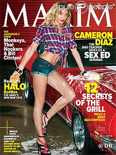 Cameron Diaz en couverture de Maxim. 