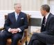 Barack Obama lors de son entrevue avec le prince Charles à la Maison Blanche, à Washington. 4 mai 2011