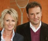 Sophie Davant et Pierre Sled à Roland Garros en mai 2009<br />