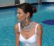 Bianca Balti, ambassadrice des bijoux De Grisogono, pose à l'hôtel Martinez à Cannes le 16 mai 2011
