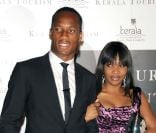 Didier Drogba et sa compagne Lala Diakité, à Londres, le 21 septembre 2010.