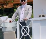 Karl Lagerfeld le 9 mai 2011, au Cap d\'Antibes.<br />