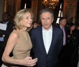 Claire Chazal et Michel Drucker lors du lancement de l\'opération 2000 femmes pour 2012, à Paris, le 31 mai 2011.