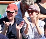 Sarah Forestier et un ami au tournoi de Roland-Garros, le 2 juin 2011.