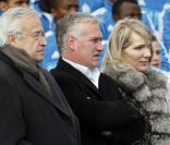 Jean-Claude Dassier, Didier Deschamps et Margarita Louis-Dreyfus, au Stade Vélodrome en 2010.<br />