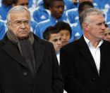 Jean-Claude Dassier et Didier Deschamps, au Stade Vélodrome en 2010.<br />