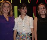 Catherine Deneuve, Audrey Tautou et Sandrine Bonnaire dans le cadre du Festival Varilux du Cinéma Français, au Reserva Cultura de Sao Paulo, au Brésil, le 9 juin 2011.