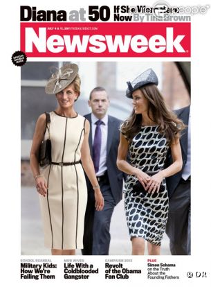 Photomontage de Newsweek - Lady Di aux côtés de Kate Middleton - Juin 2011
