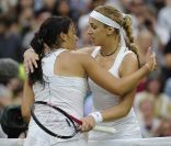 Marion Bartoli a souffert et fini par céder à l'Allemande Sabine Lisicki, en quart de finale de Wimbledon 2011. 