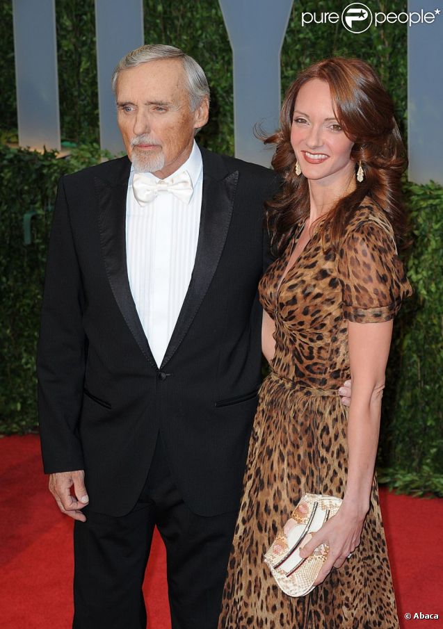 Dennis Hopper et sa dernière femme Victoria Duffy, avec qui il fut marié pendant 14 ans. Los Angeles, 22 février 2009.