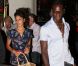 Mario Balotelli et Raffaella Fico à la sortie du restaurant San Carlo de Manchester, le 6 juillet 2011.