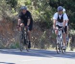 Nicolas Sarkozy en excursion à vélo, le 18 juillet 2011.