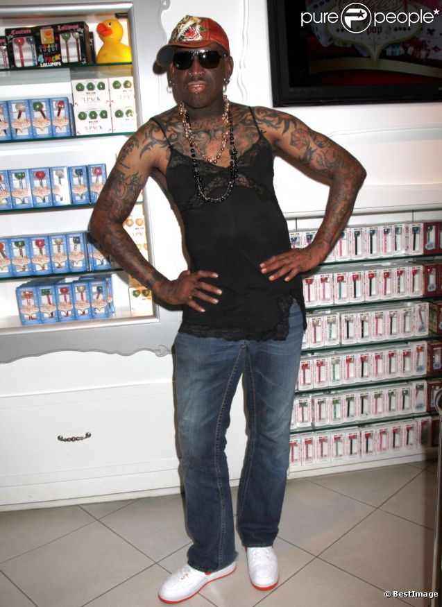 Dennis Rodman fête ses 50 ans à Las Vegas le 19 juillet 2011