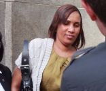 Nafissatou Diallo à la sortie du tribunal de Manhattan, le 27 juillet 2011. 