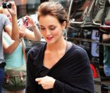Leighton Meester sur le tournage de Gossip Girl à New York le 28 juillet 2011