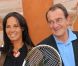 Jean-Pierre Pernaut et Nathalie Marquay, tournoi de Roland-Garros, le 28 mai 2011.
