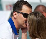 Letizia d'Espagne et ses filles Leonor et Sofia encourageaient leur homme, le prince Felipe, lors de la Copa del Rey à Majorque le 2 août 2011.