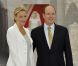 Le prince Albert et Charlene Wittstock visitent l'exposition Fastes et Grandeur des Cours en Europe. Le 3 août 2011, à Monaco
