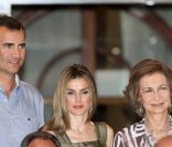 La famille royale d'Espagne au club nautique de Majorque. Le 4 août 2011