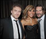 Jean-Paul Rouve et Frédéric Beigbeder assurent la sécurité de Cathy Guetta à la soirée F*** Me I'm Famous, le 15/05/08