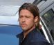 Brad Pitt sur le tournage de World War Z à Glasgow en Ecosse le 17 août 2011