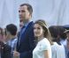 Letizia et Felipe d'Espagne, d'une grande élégance, lors de la veillée du pape Benoît XVI à Madrid pour les Journées Mondiales de la Jeunesse le 20 août 2011