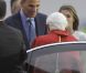 Letizia et Felipe d'Espagne accueillent le pape Benoît XVI à  Madrid lors de la veillée pour les Journées Mondiales de la Jeunesse le 20 août 2011