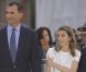 Letizia et Felipe d'Espagne lors de la veillée du pape Benoît XVI à  Madrid pour les Journées Mondiales de la Jeunesse le 20 août 2011