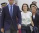 Letizia et Felipe d'Espagne lors de la veillée du pape Benoît XVI à  Madrid pour les Journées Mondiales de la Jeunesse le 20 août 2011