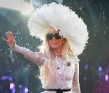 Lady Gaga le 18 août 2011 à New York aux studios de MTV