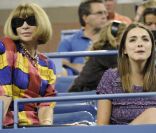 Anna Wintour et sa fille Bee Shaffer ont pu admirer la victoire de Roger Federer lors du premier tour de l'US Open à New York le 29 août 2011. 
