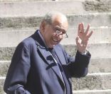 Pierre Bénichou lors des obsèques de Patrick Guillemin, en l'église Saint-Roch, à Paris, le 30 août 2011.