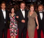 Alexandre Desplat, Yasmina Reza, John C. Reilly, Kate Winslet et Christoph Waltz lors de l'avant-première du film Carnage au festival de Venise le 1er septembre 2011