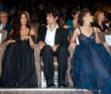 Monica Bellucci, Louis Garrel et Céline Sallette lors de la projection du film Un été brûlant, à Venise. 2 septembre 2011