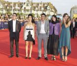 Benjamin Siksou, Sabrina Ouazani, Samuel Benchetrit, Leila Hatami et Elisa Sednaoui lors de la cérémonie d'ouverture du Festival du cinéma américain de Deauville. Le 2 septembre 2011