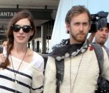  Anne Hathaway et son petit ami Adam Shulman à l'aéroport de Los Angeles le 3 septembre 2011 