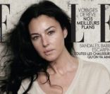 L\'actrice Monica Bellucci comptait parmi les huit femmes qui ont osé poser sans maquillage pour le magazine Elle. 11 avril 2009.<br />