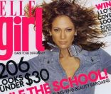 La chanteuse et actrice Jennifer Lopez en couverture du Elle Girl anglais de septembre 2002.<br />