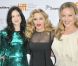 Andrea Riseborough, Madonna et Abbie Cornish sur le tapis rouge de la présentation de W.E. au festival de Toronto le 12 septembre 2011
