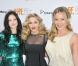 Andrea Riseborough, Madonna et Abbie Cornish sur le tapis rouge de la présentation de W.E. au festival de Toronto le 12 septembre 2011