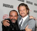 Sam Childers et Gerard Butler à l\'avant-première de <em>Machine Gun Preacher</em>, le 21 septembre 2011 à Los Angeles