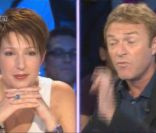 Natacha Polony et Christophe Hondelatte sur le plateau d'On n'est pas couché, samedi 24 septembre 2011 sur France 2.