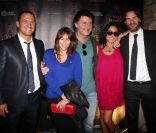 Inauguration de la Villa Navarre, à Pau, le 23 septembre 2011 : Frédéric Beigbeder, Sandra Zeitoun, Stéphane Carella, Vanessa Demouy et Philippe Lellouche. 