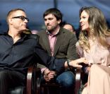Hilary Swank et Jean-Claude Van Damme à l\'anniversaire du président Tchétchène Ramzan Kadyrov, à Grozny, le 5 octobre 2011.