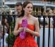 Leighton Meester en robe du soir à Paris sur le tournage de Gossip Girl