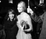 Stacy, compagne de George Clooney, lors de la projection du film Les Marches du pouvoir, à Paris, le 18 octobre 2011.
