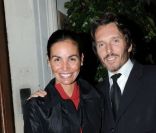 Inès Sastre et son ami Romain lors de la soirée organisée à L\'Arc Paris, le 18 octobre 2011.